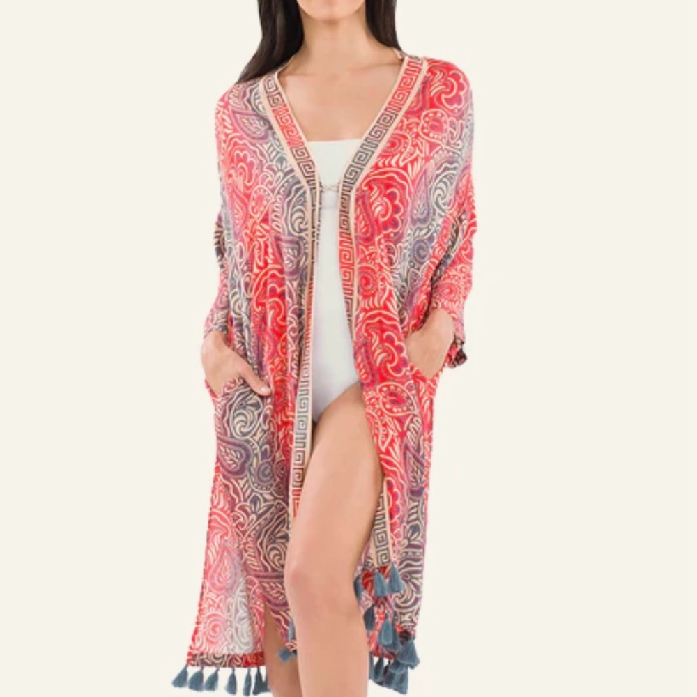 Like New Patricia Nash Ruana Cover-Up with Tassels, One Size - Picture 2 of 5